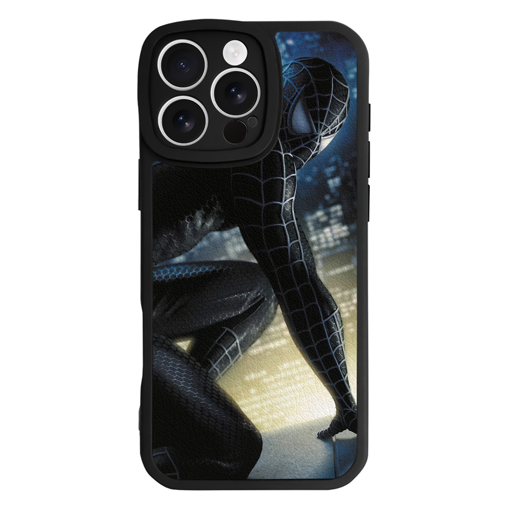 Spider Man スパイダーマン 【iPhone 16シリーズ対応】シリコンスマホケース（レザー調） 材質：シリコン